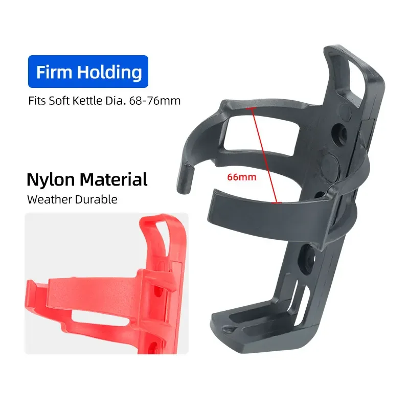 Bicycle Bottle Cage Vertical Horizontal Bar Install Handlebar Seat Post Mount Water Kettle Carry Quick Release Nylon Robust Rack