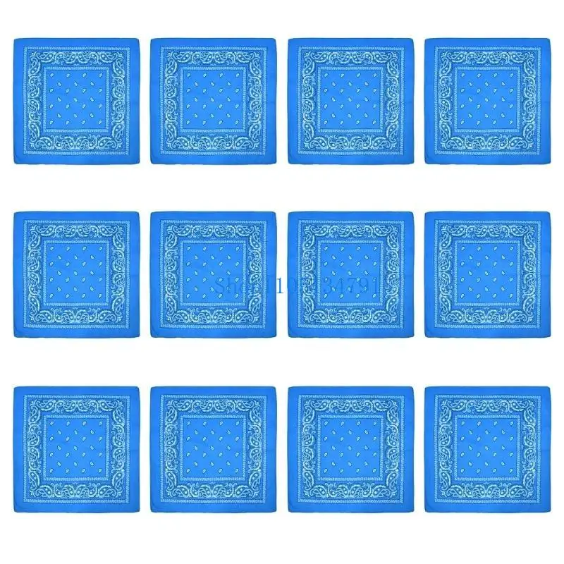 

98 км 54x54 см бандана комплект Западный цветок банданы модный шейный шарф для уличных танцев платок на голову повязка на голову