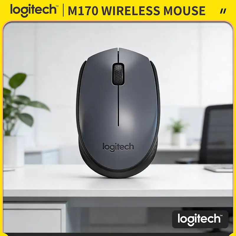 

Портативная беспроводная мышь Logitech M170, подключение 2,4 ГГц, 12 месяцев работы от батареи, радиус действия 10 м, 1000 DPI, USB-приемник Mini Receiver
