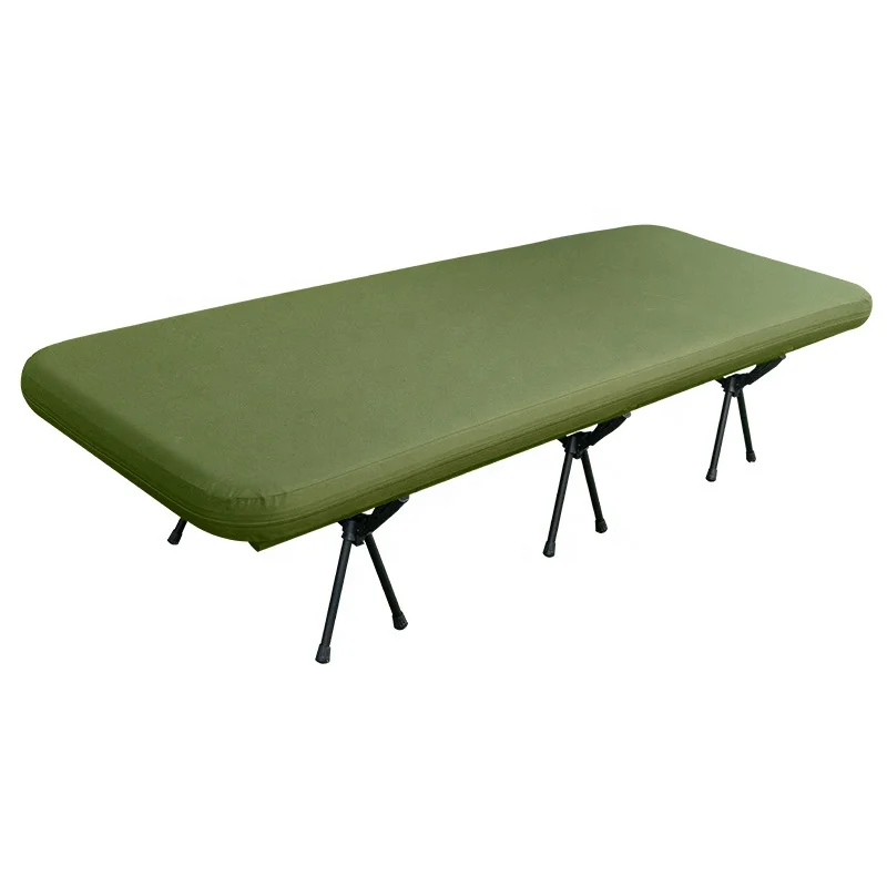 

Modern Portable Folding Metal Cot Outdoor Bedroom Living Room Foldable Camping Bed Oxford Material for Park Emergency Supplies