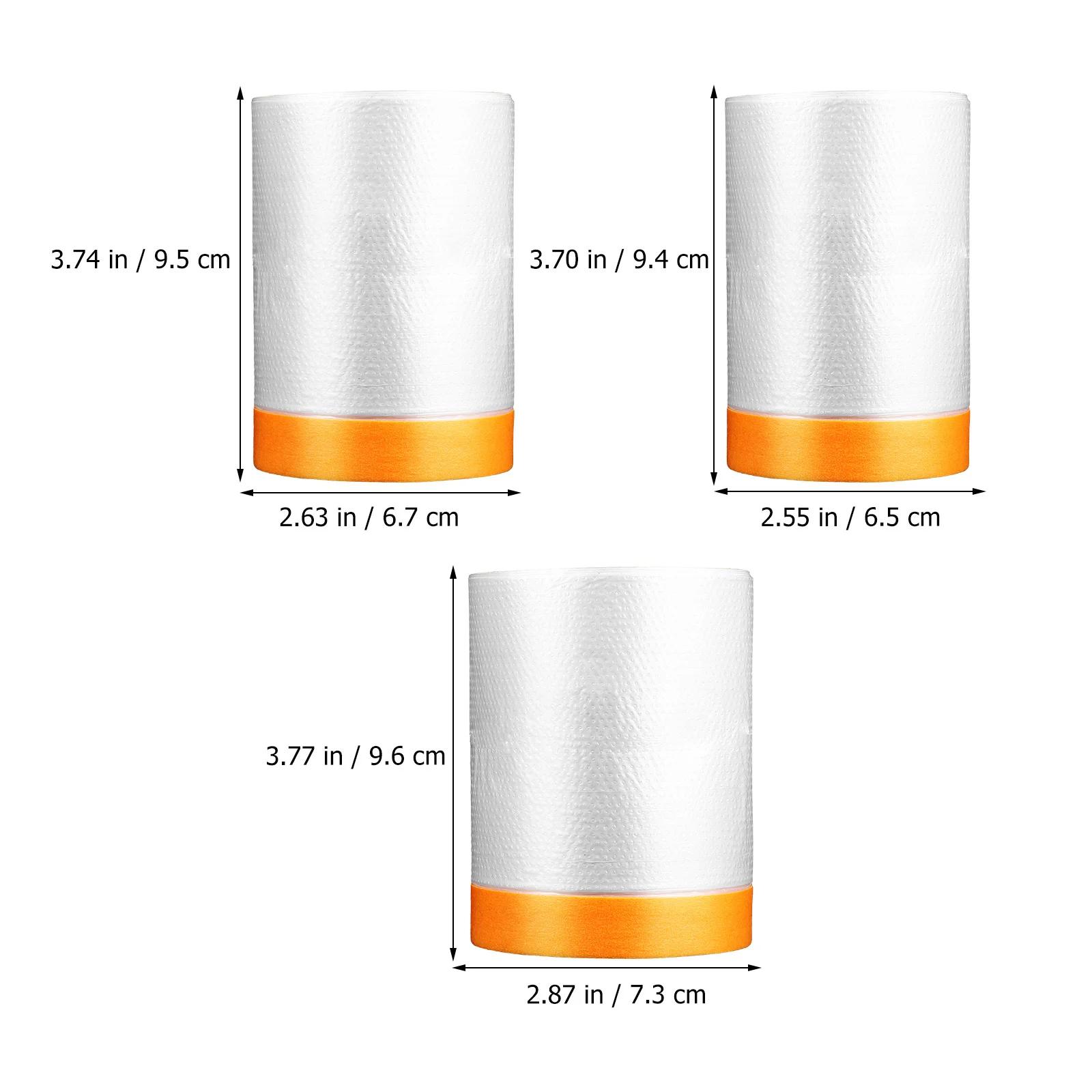 

6 Rolls Covering Film Adhesive Masking Tape Self-Adhesive Dust Protection for Floor Furniture Carpet Mural Painting