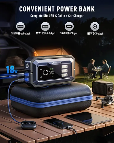 UTRAI 7000A Автомобильный стартер с компрессором и OBD диагностикой — фото модели