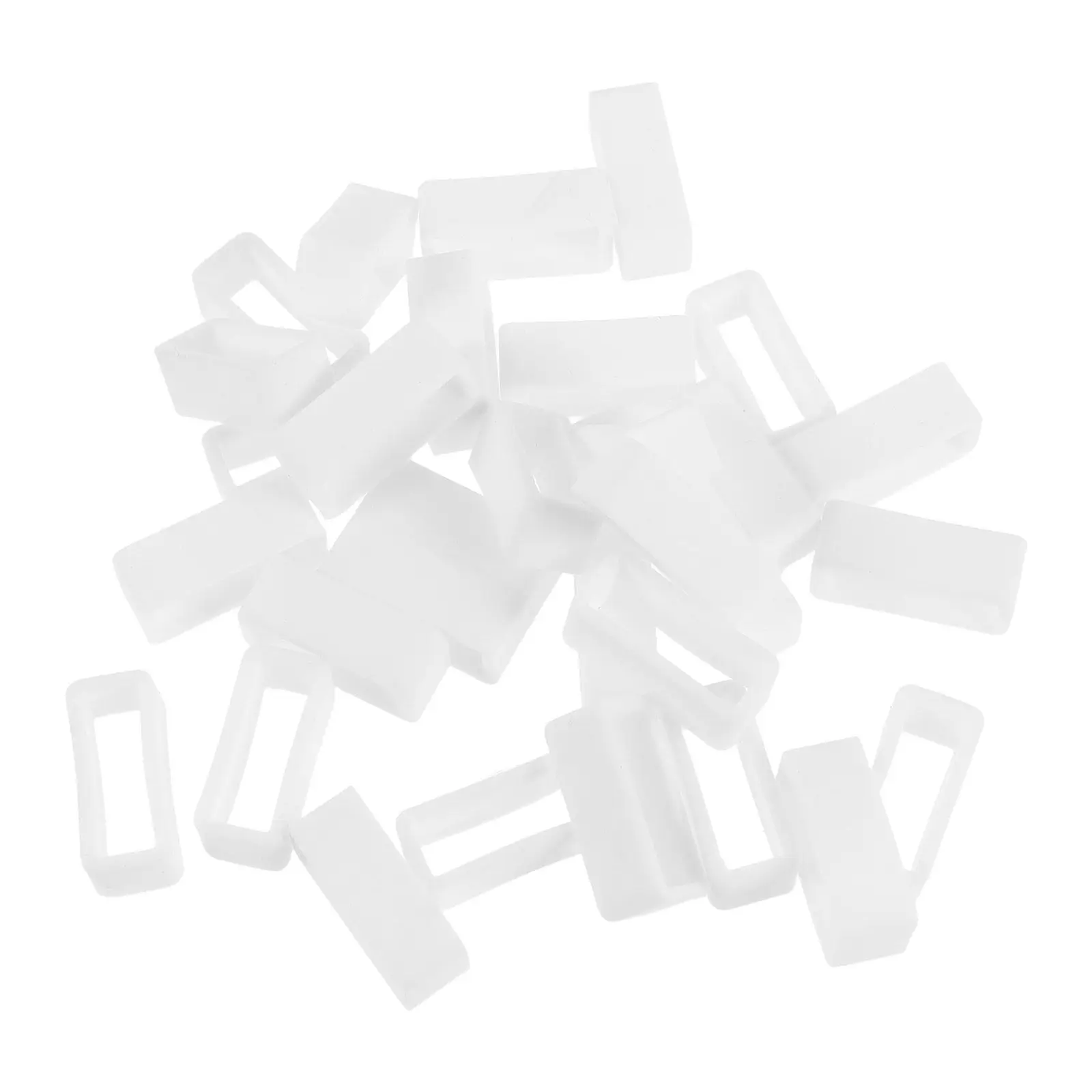 30Pcs Silicone Watch Band Strap Keepers Soft Sweat Resistant Watch Strap Retainer Replacement Loops for Smartwatch Wristband