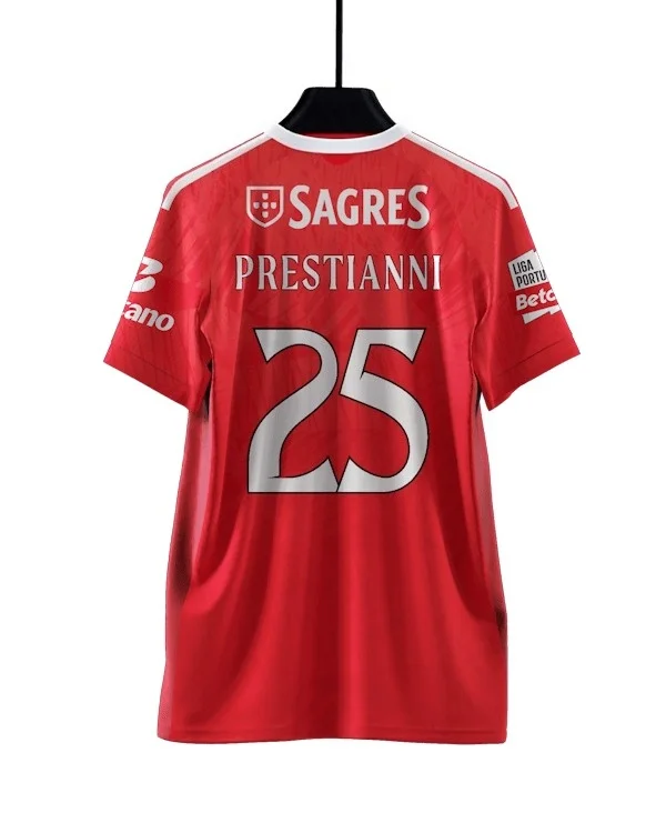 2026 Neues Benfica 3D-Druck Fußballtrikot Herren Sommer Outdoor T-Shirt Atmungsaktiv Schnelltrocknend Streetwear Kleidung Unisex – Detail 2