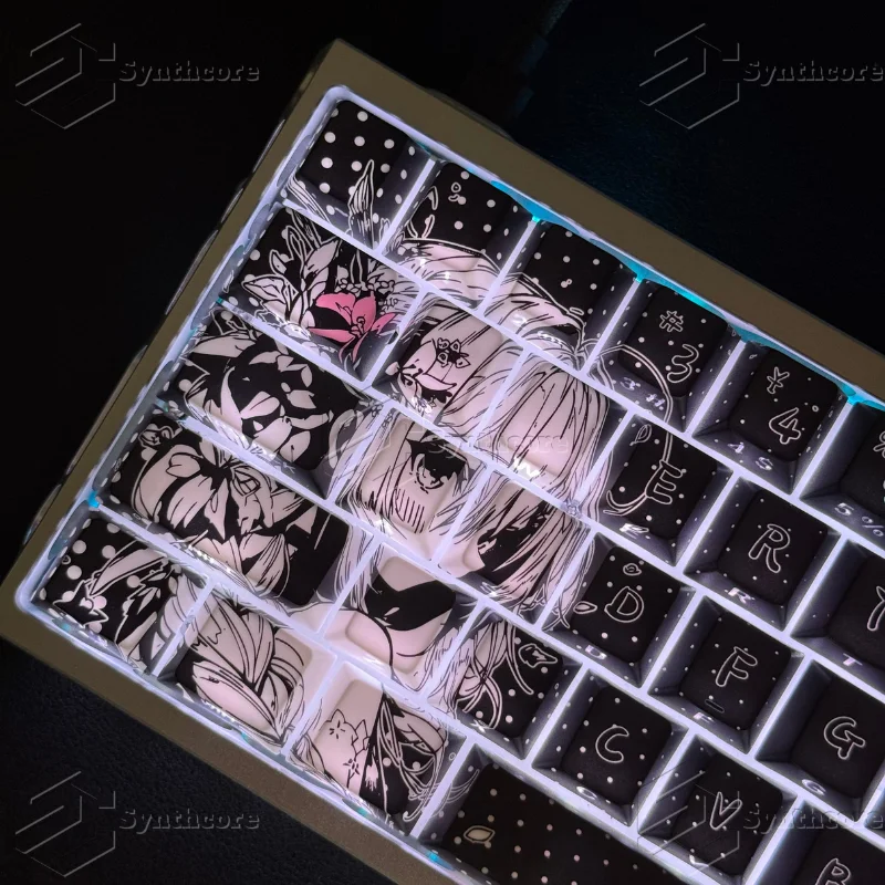 

130 Keys Butterfly Girl Cute KEYCAPS PBT Keycap Chreey Keycaps Pink Key Cap Dye-sub Mechanical Keyboard Caps for 64/68/71/108