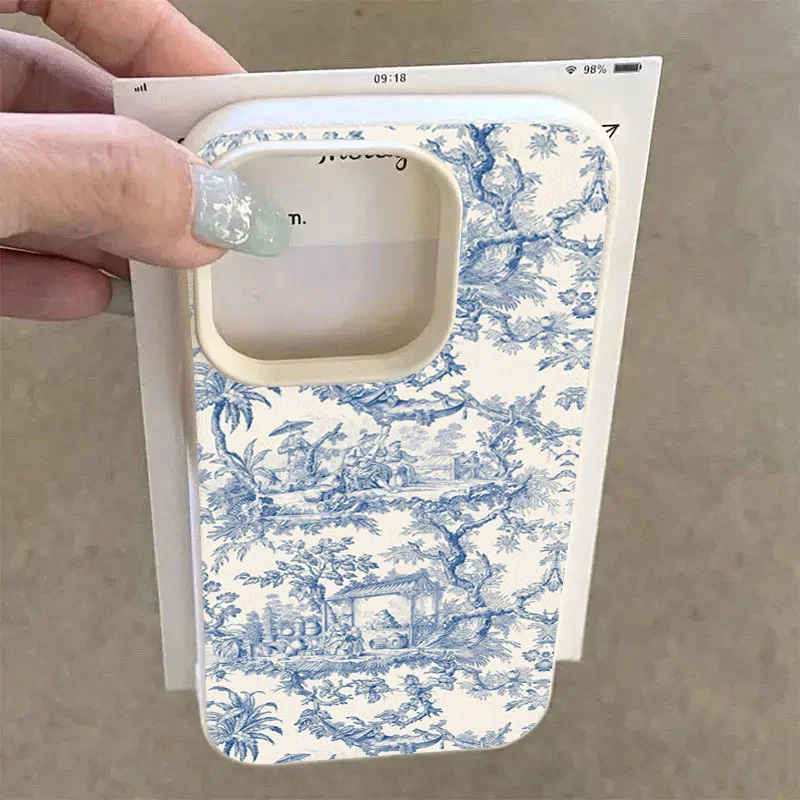 Capa de telefone para samsung galaxy s25 ultra edge s24 s23 plus s22 s21 s20 fe nota 20 ultra lírio flores padrão textura de couro pele