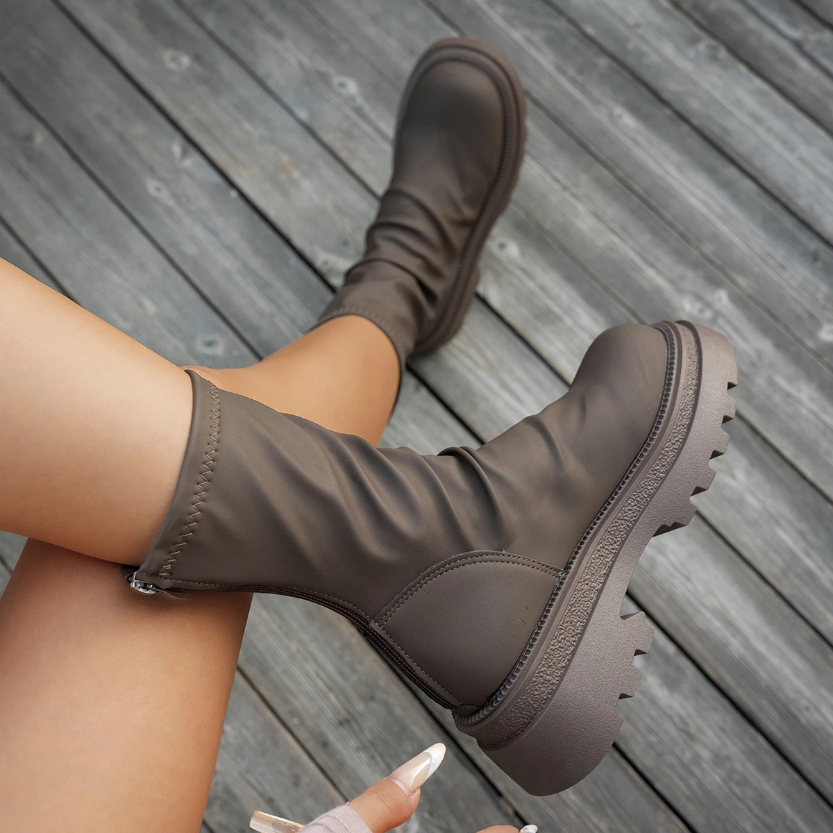 

Женские ботильоны 2025 года на плоской подошве, модная уютная зимняя обувь в стиле ретро, элегантные ботинки, трендовые брендовые ботинки 2025 года, Zapatos De Mujer