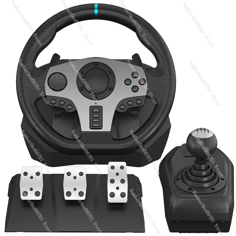 900° Racing Steering Wheel with Force Feedback, PC Sim Driving Wheel for Euro Truck Sim 2, Horizon 5, PS4, & Switch