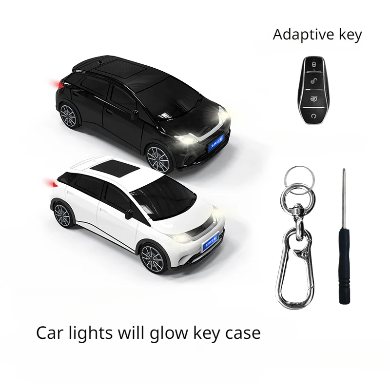 For BYD Dolphin Key Case Car Model Case Remote Control Protective Cover BYD Keychain Accessory Surprise Gift Car Decoration