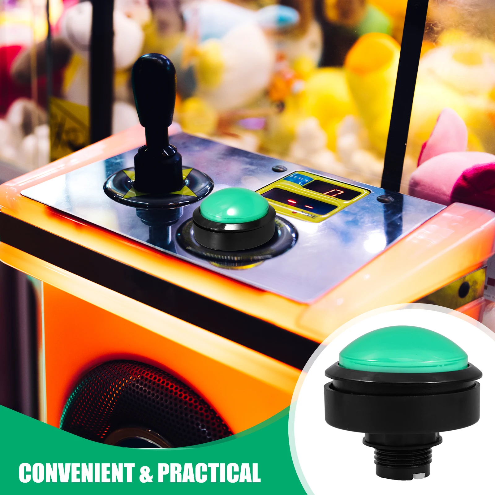 

Game Console Button Machine Props Supplies Push Buttons Accessory for Replacement Colored