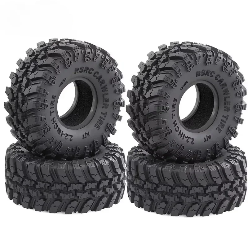 

4Pcs 2.2in Crawler Tires Oversized 136mm Rubber Tyre for 1/8 RC Car Axial Yikong YK4083 CROSSRC Rhinoceros Upgrade Parts
