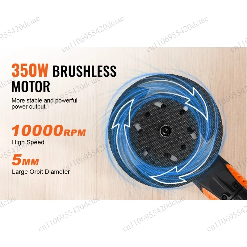 10000 RPM 6-speed adjustable electric track sanding suitable for woodworking 2026 hot selling SuceBuy 350W brushless random