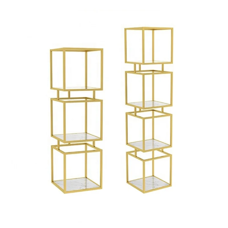 Customised. Modern 3 Tiers 4 Tiers Metal Frame Bag Display Racks Stainless Steel and MDF Shoe Shelf Commercial Shoes Racks S