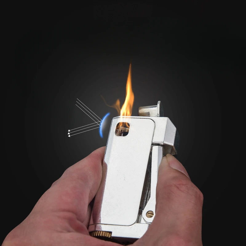 

Классическая ретро керосиновая зажигалка из чистой меди, прижимное колесо, ветрозащитная зажигалка, аксессуары для сигарет, мужской изысканный подарок