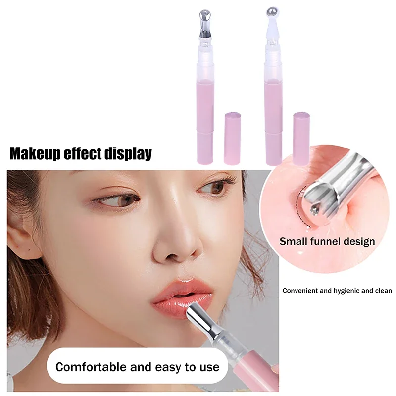 3ml携帯用トラベルエッセンスサンプル容器、エアレス真空アイジェルクリーム空チューブ、エッセンシャルオイルリップグロスディスペンサーペン