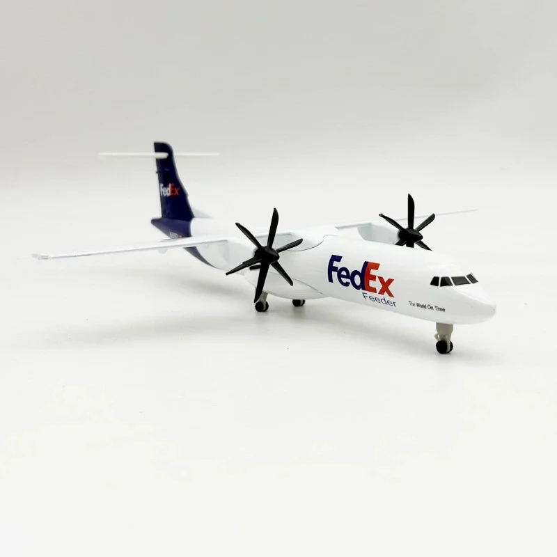 1 400 طائرات نموذجية الخطوط الجوية FEDEX ATR طائرات بمقياس معدني 20 سنتيمتر نماذج طائرات دييكاست مع عجلات ألعاب تروس الهبوط