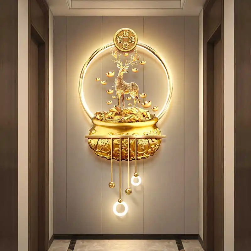 #Modern Household Mural Lamp Wall Lamp Living Room Led Lamp Reindeer Entrance Decoration LED Painting