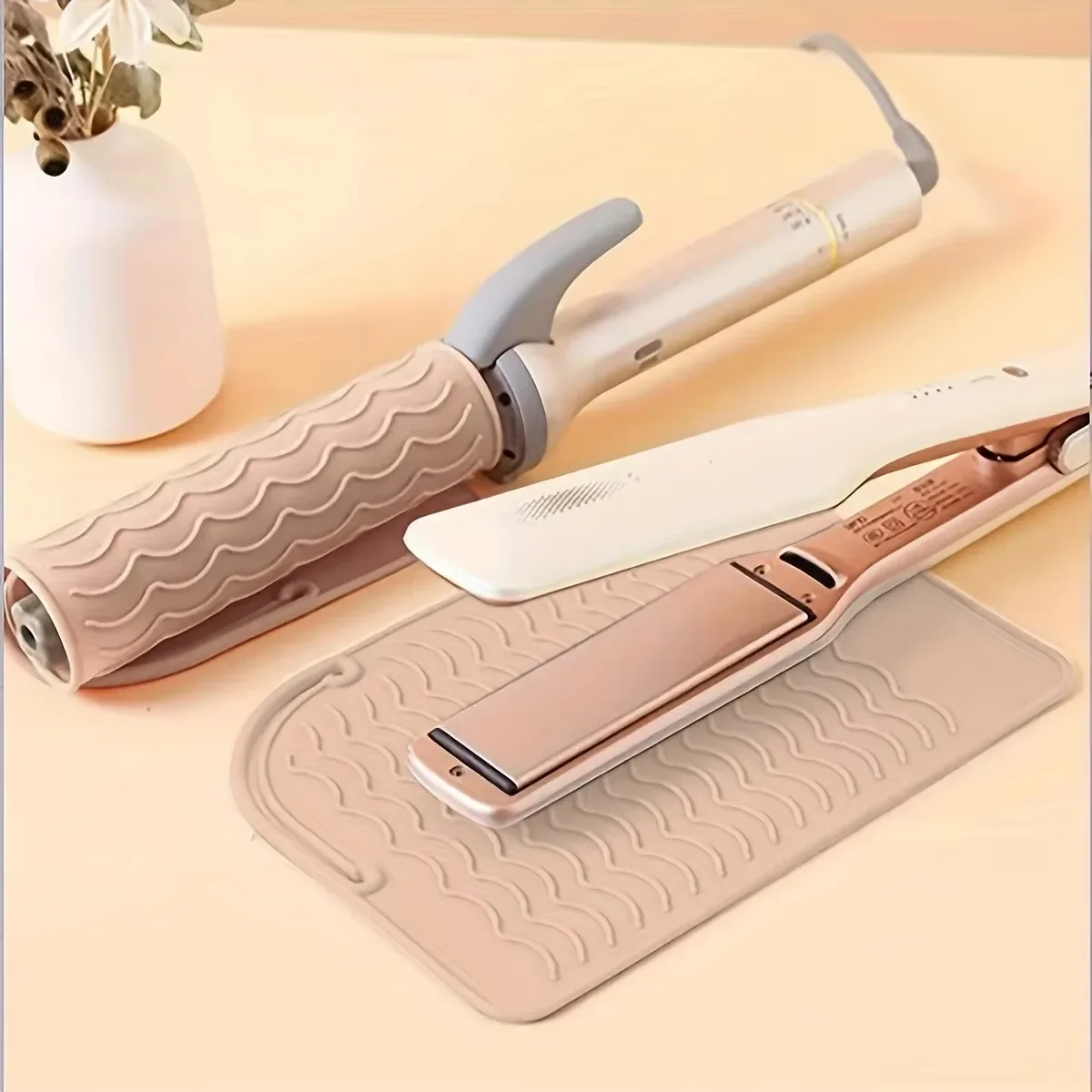 

Портативный силиконовый термостойкий коврик, выпрямитель для волос, бигуди, изоляционная подушка, нескользящий противотепловой коврик, инструмент для укладки волос для путешествий