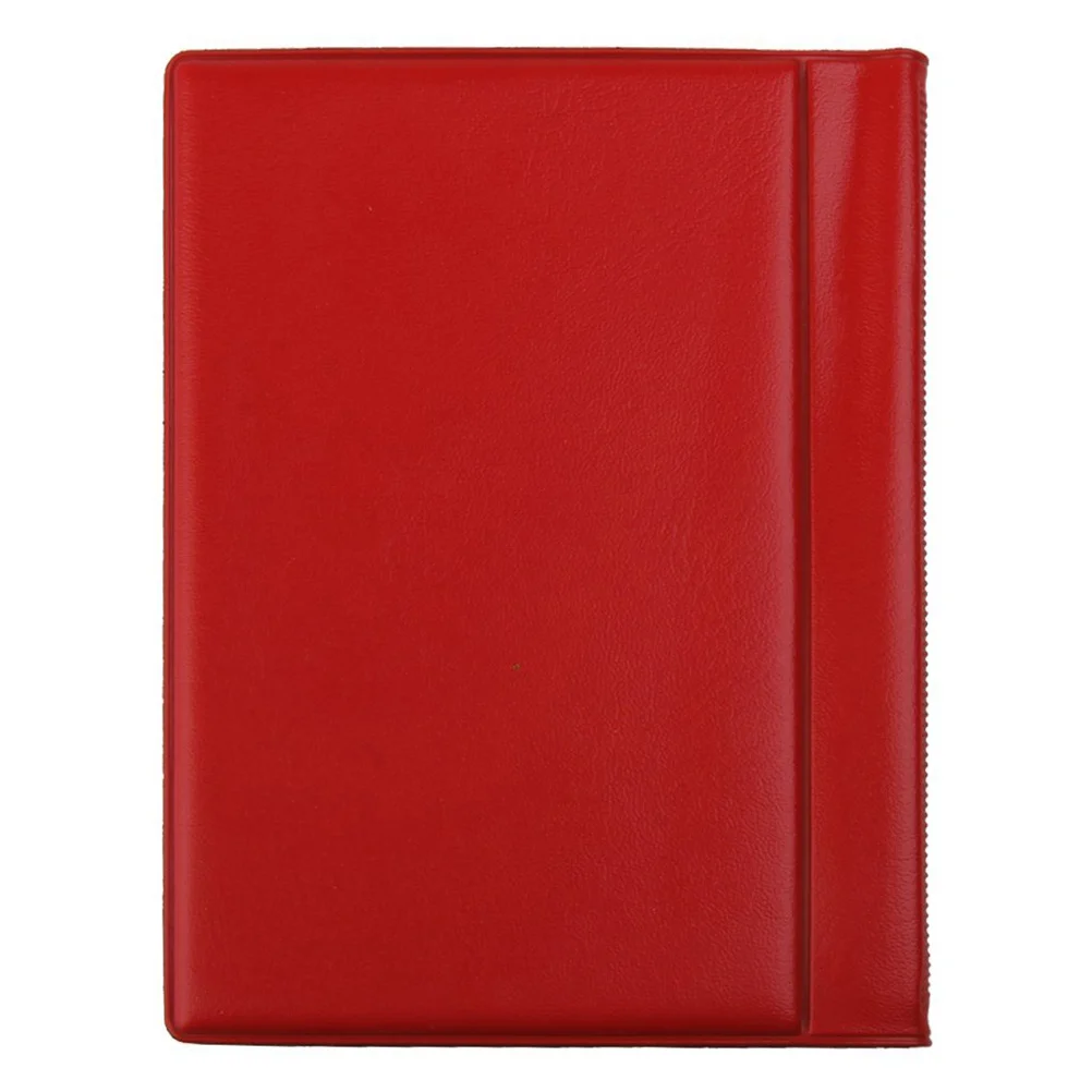 120 Pockets Coin Storage Book Artificial Transparent Pockets Secure Flaps Easy Carry Collectors Gift Red