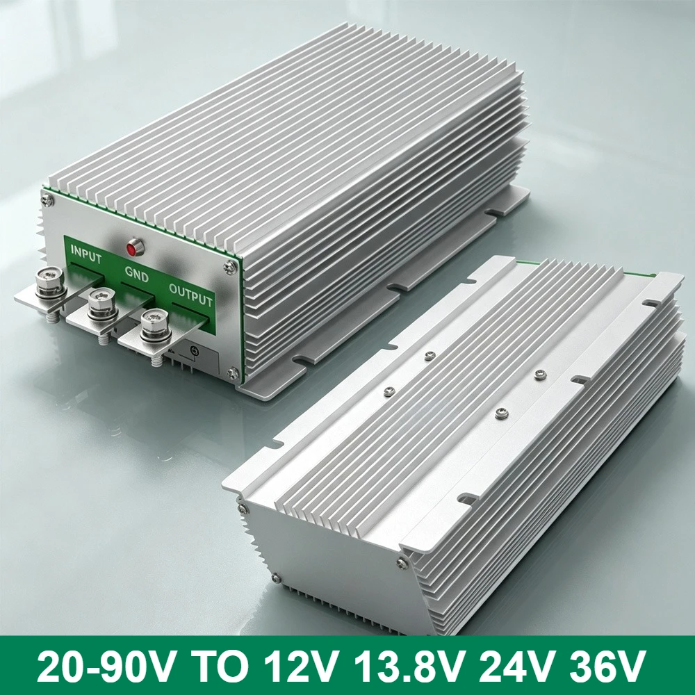High-power 20V-90V To 12V 13.8V 24V 36V DC-DC Converter Voltage Regulator 24V36V48V60V72V80V90V To 24V Power Module Automotive