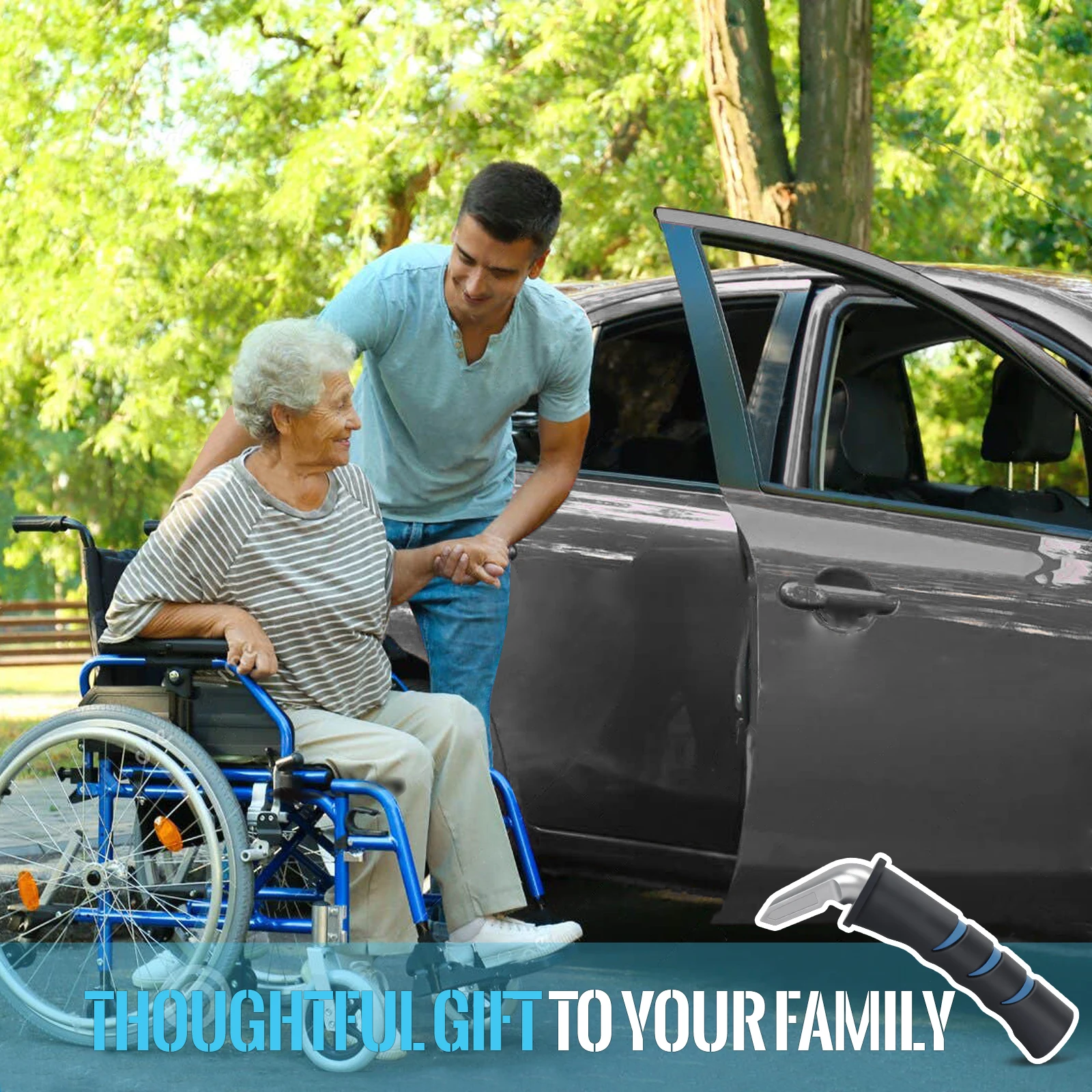 Winter Trip Car Door Assist Handle Portable Automotive Door Latch Handle Vehicle Door Grab Bar Stand Assist Suitable For Seniors