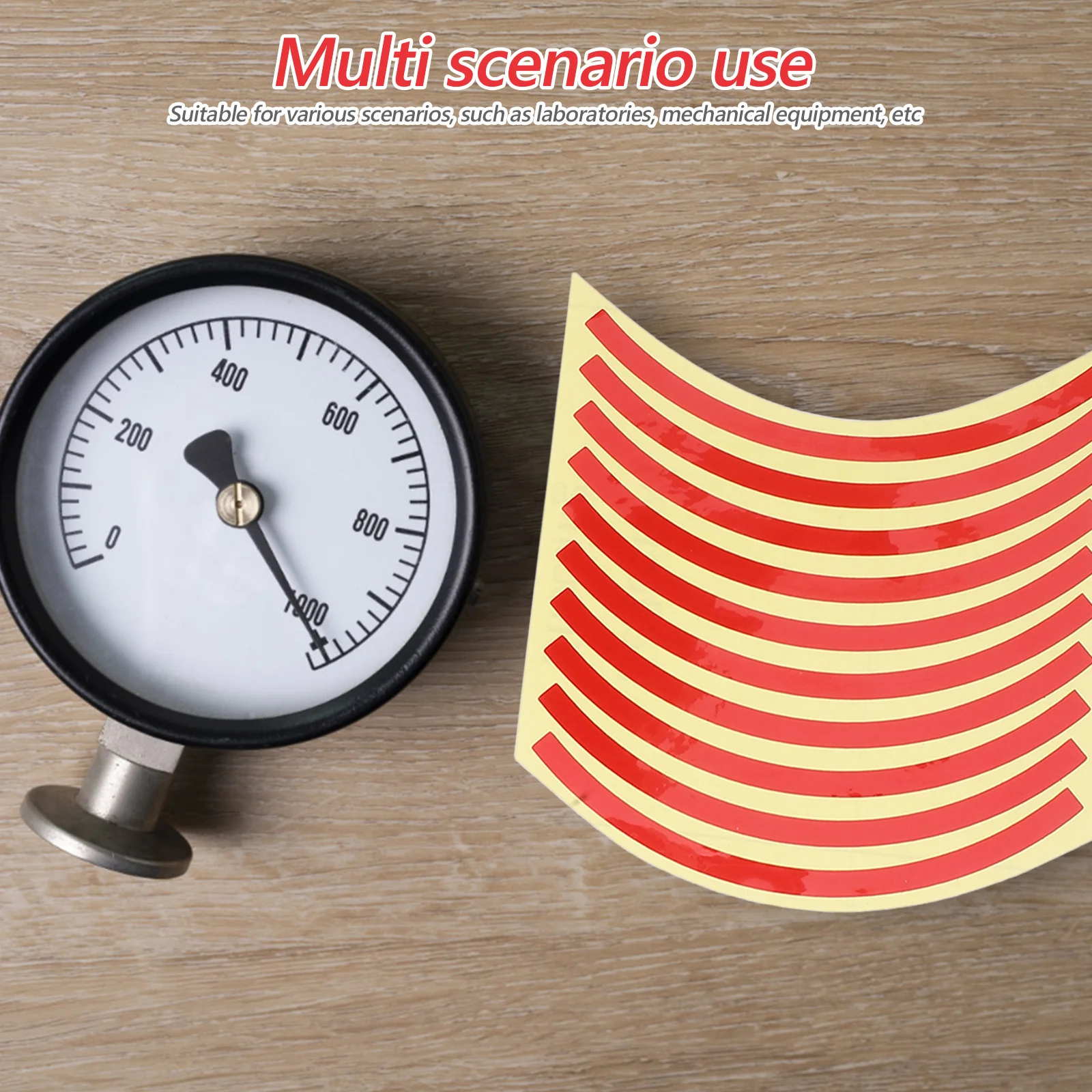 60 قطعة قياس الضغط بمناسبة الشارات ثلاثي الألوان ملصقات عاكسة لاصقة مقاوم للماء الأشعة فوق البنفسجية المحمية مؤشر السلامة الصناعية #2