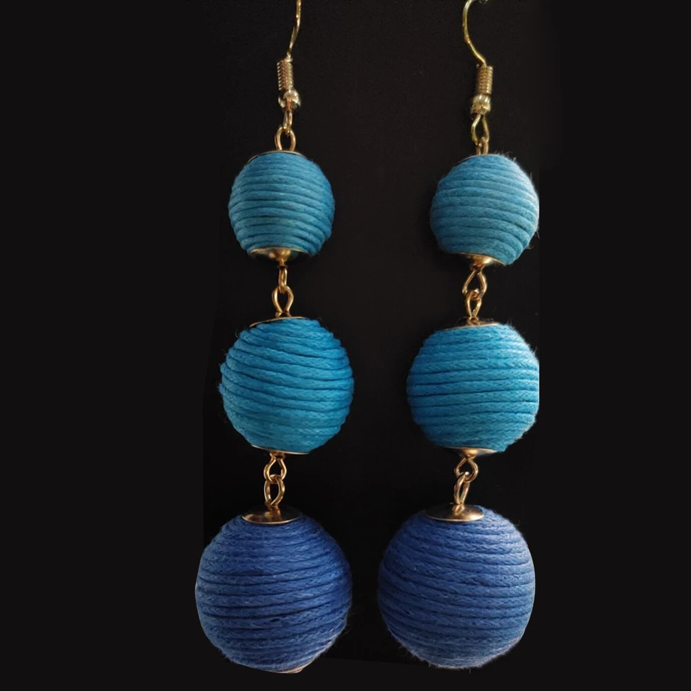 

Ball Drop Earrings Bohemian Dangle Ball Earrings Jewelry Decoration for Dance Party Beach Soiree
