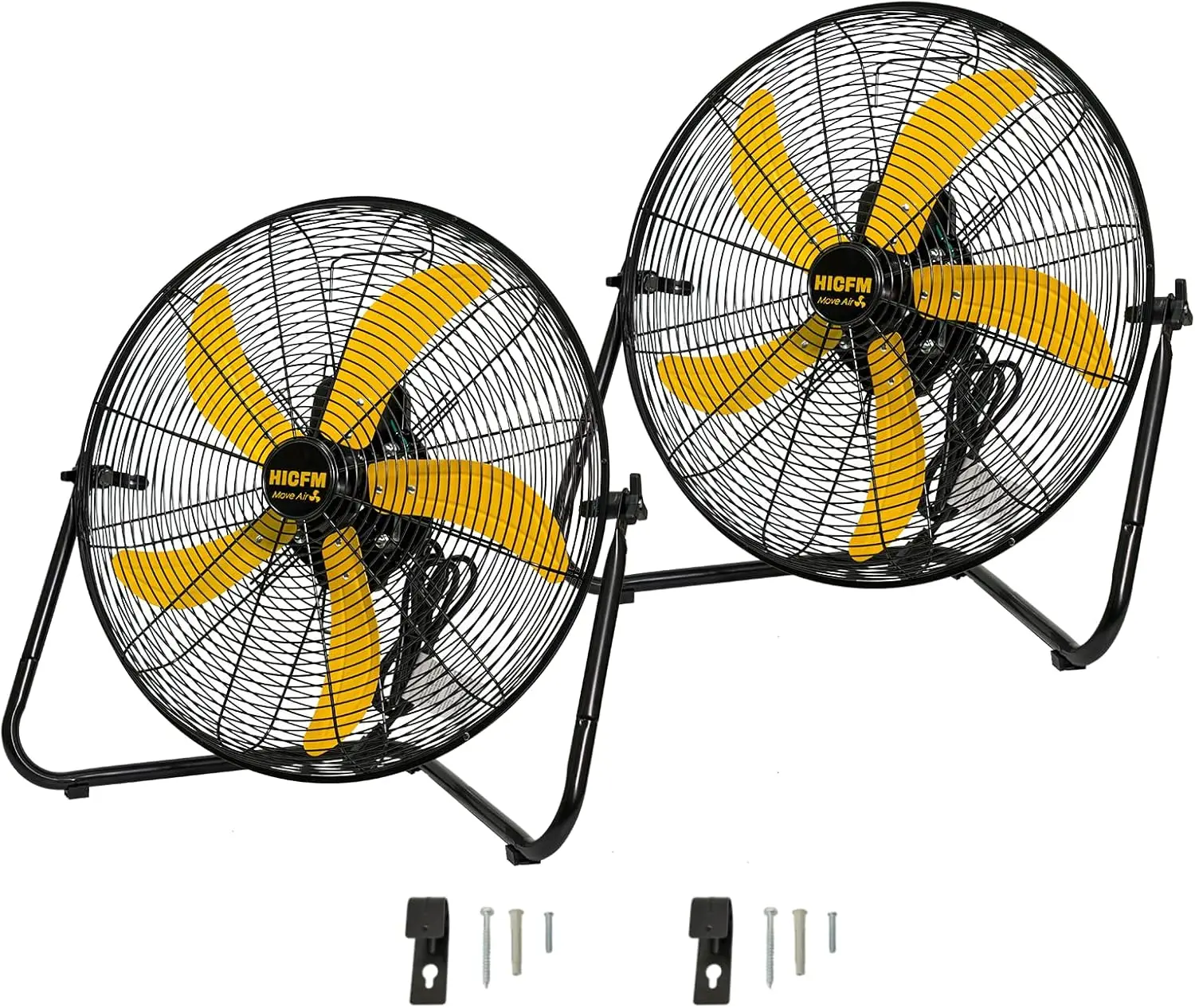 

20-Inch High-Velocity Metal Floor Fan, 5300 CFM, 3-Speed Adjustable Cooling for Shop, Office, Garage and Home Use