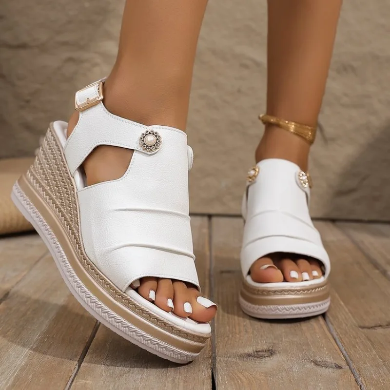

Women Wedges Sandals 2026 New Summer Lightweight Shoes Luxury Women Platform Casual Sandals Women Beach Luxury Designer Sandals