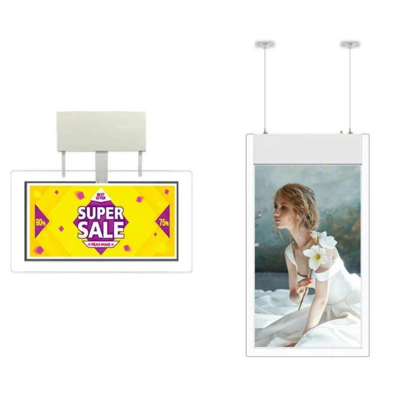 

43/55 inch double-sided ultra-thin window machine hanging screen advertising machine high definition display LCD double-sided