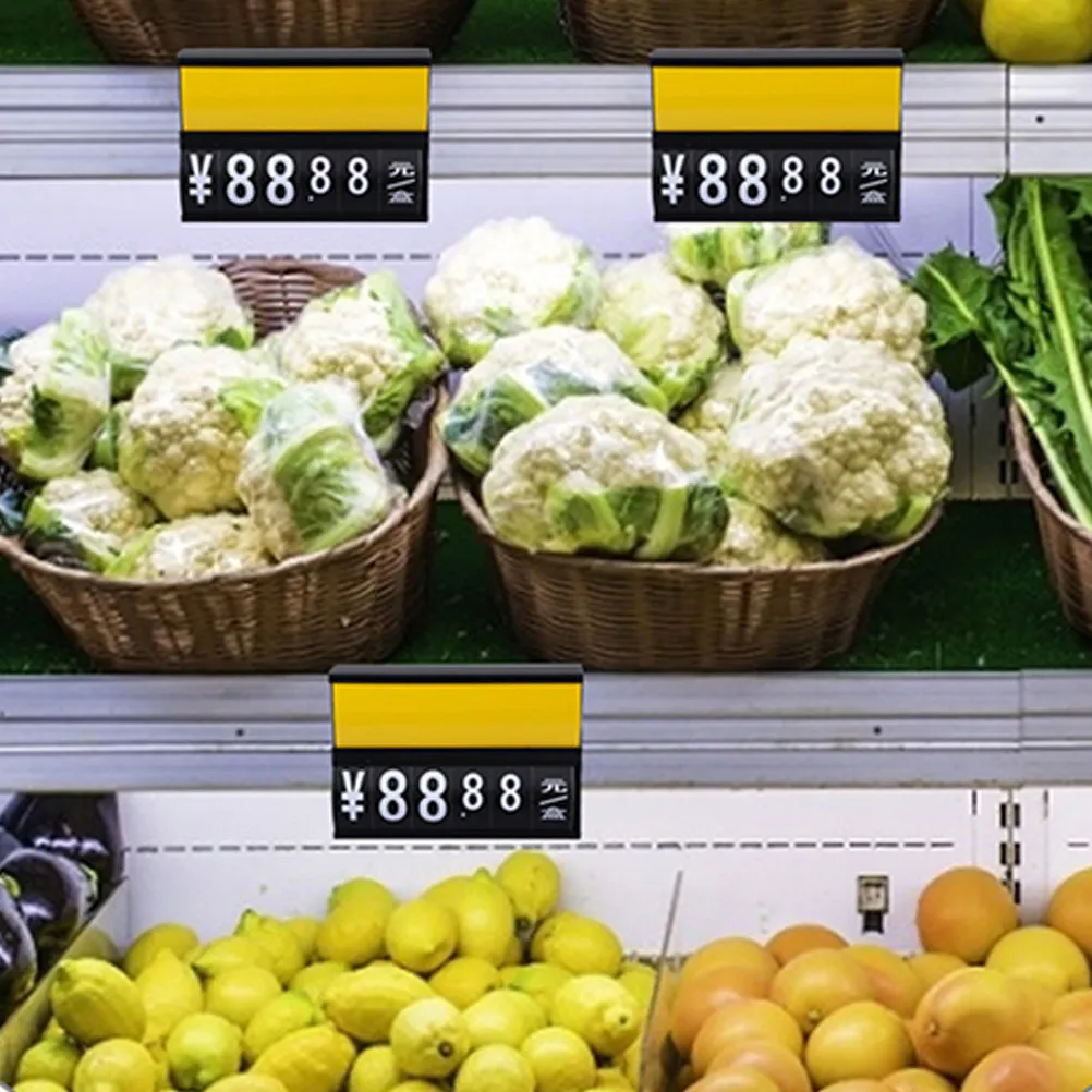 3pcs Lightweight Portable Erasable Price Tag Display Stand for Supermarket, Retail Store & Exhibition