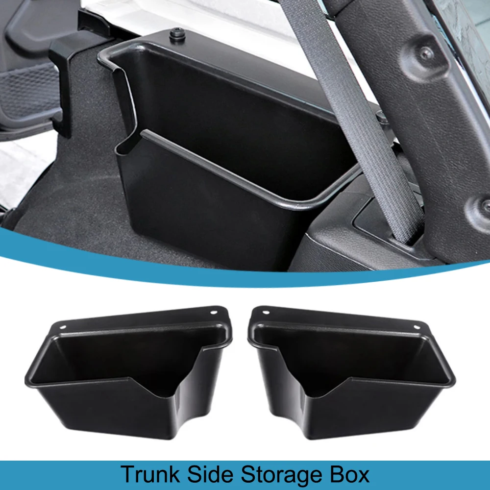 Car Trunk Side Storage Box Organizers for Jeep Wrangler JL 2018 2019 2020 2021 2022 2023 Interior Accessories ABS Black Styling