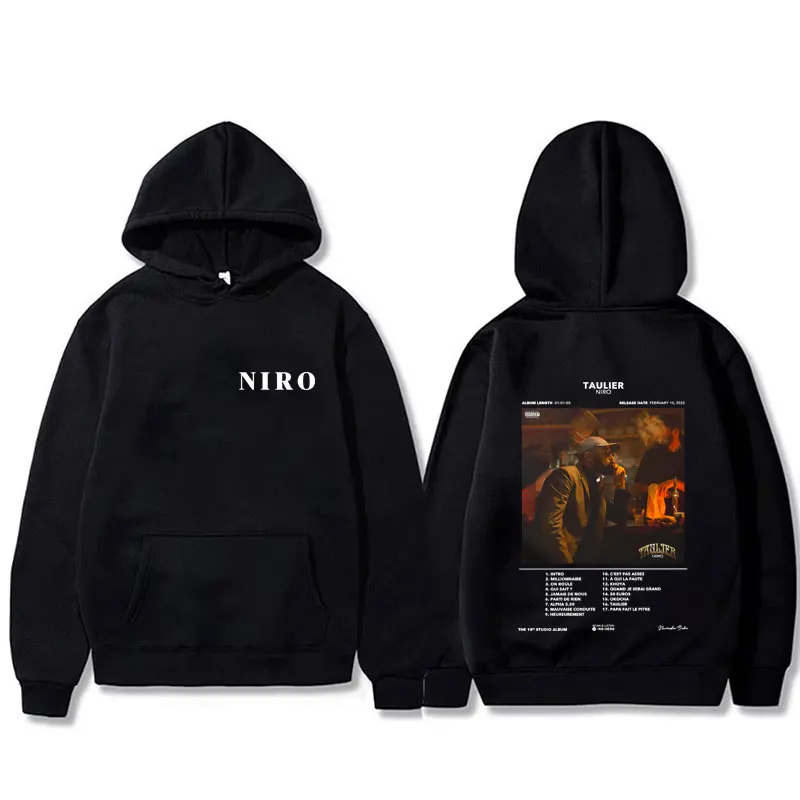 

Rapper Niro Taulier Album Graphic Hoodie Men Women Fashion Vintage Oversized Streetwear Unisex Fleece Cotton Pullover Hoodies