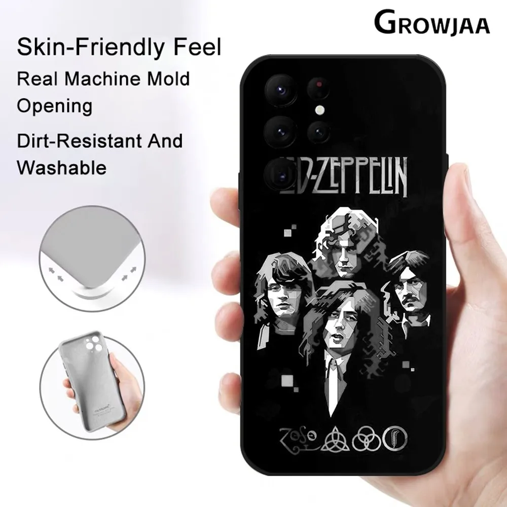 L-Led Band Z-Zeppelin Phone Case for Samsung Galaxy S24 Ultra S22 S23 Ultra S21 S20 Shockproof Protective Silicone Funda