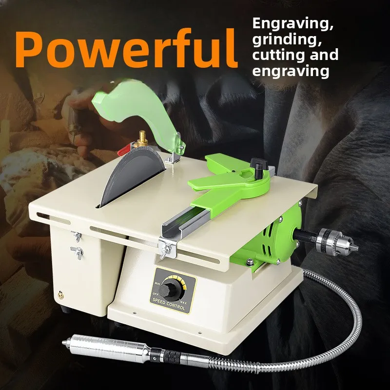 220V 1380W High-power Table Grinder, Multifunctional Polishing Machine, Jade Carving Machine, Cutting Machine, Table Saw