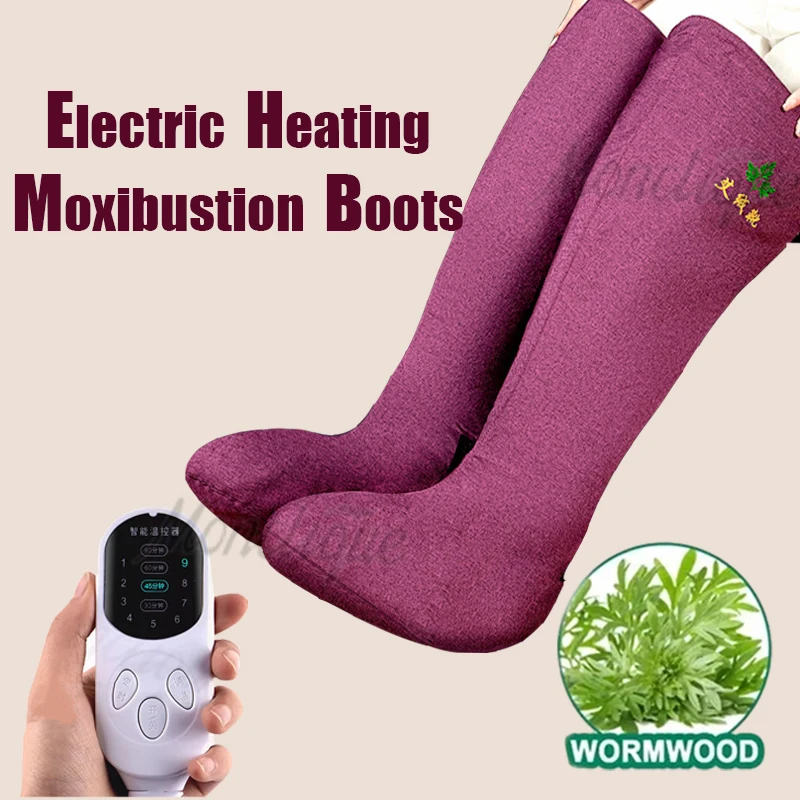

Electric Calf Massager Mugwort Hot Compress Massager with Remote Control Leg Heating Blood Circulation Winter Relieve Cold Leg