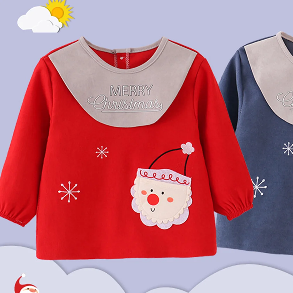 Children's Bib Baby Apron Waterproof Smock Eating Christmas For Bibs Feeding Anti-dirty Infant