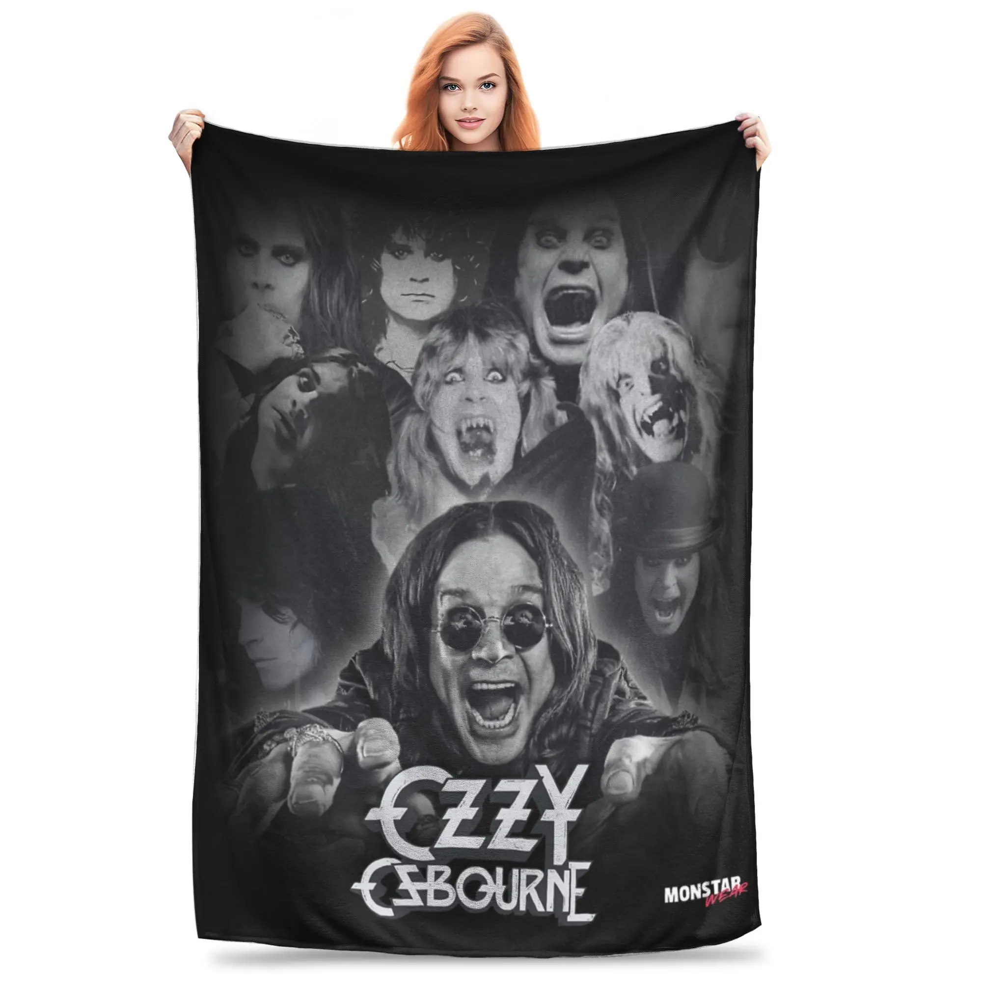 

TRIBUTE TO OZZY OSBOURNE Blanket Cover Wool Throw Blanket Summer Air Conditioning Portable Ultra-Soft Warm Bedsprea,