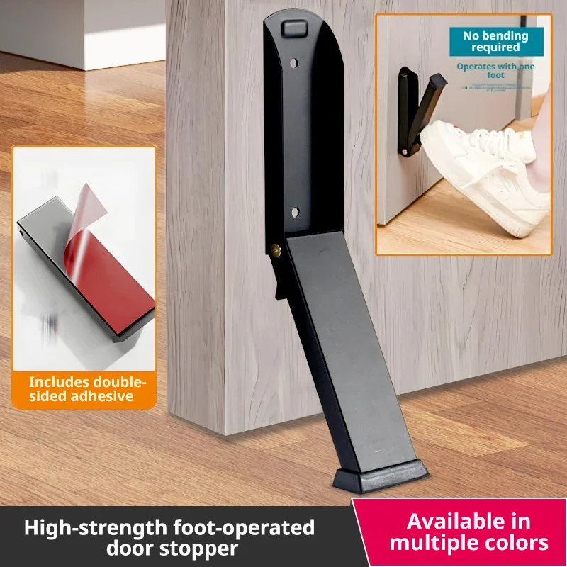No‑Drill Renter‑Friendly Door Wedge Stopper, Windproof Anti‑Collision Buffer Practical Household Door Stop Block