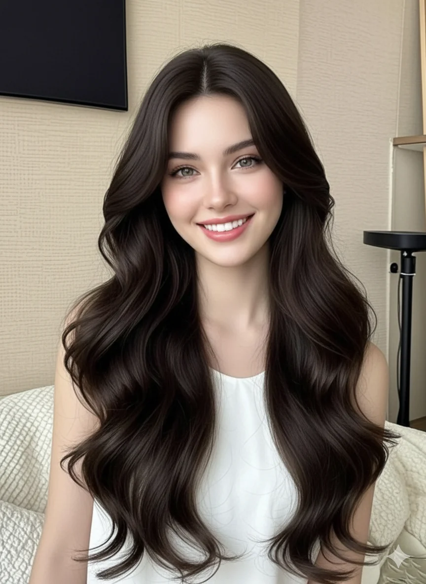 

Темно-коричневый парик для женщин Лолита 24-дюймовый длинный парик с объемными волнами Высокотемпературные волокна Синтетические парики для ежедневного использования Косплей