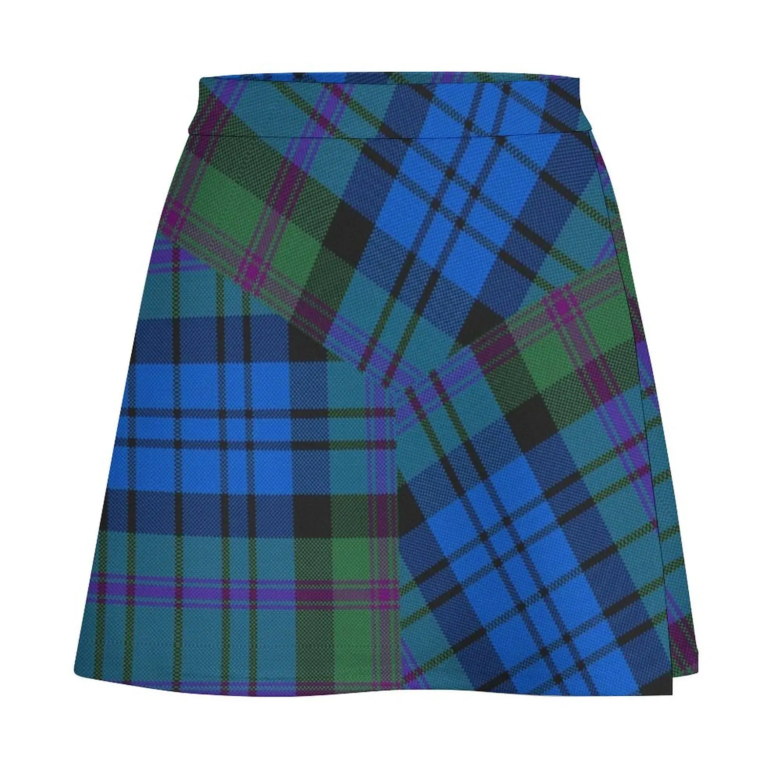 Rok Mini Baird Tartan Gaun Rok Mini Wanita Musim Panas 2025