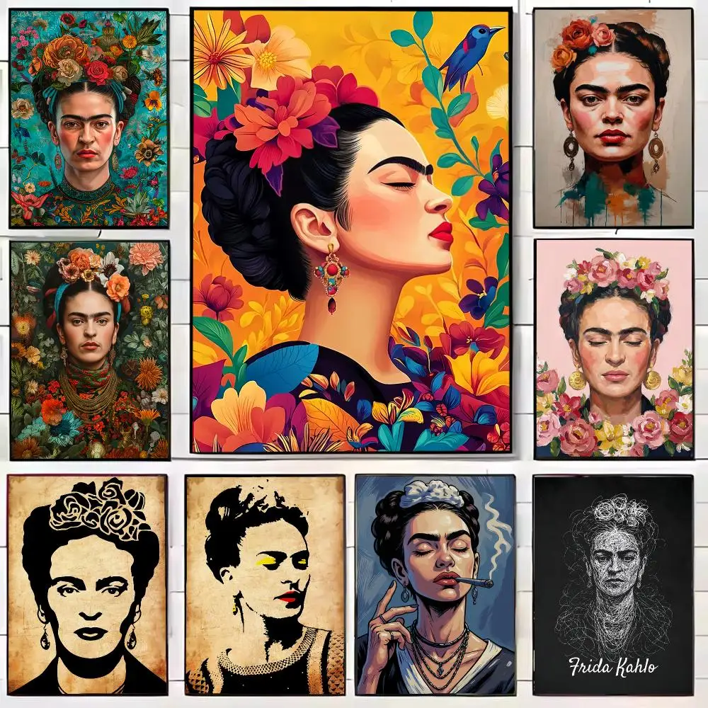 Renowned artist Frida Kahlo Poster Modern HD Decorative Wall Art Waterproof Home Décor for Living Room Bedroom Bar Café Gift
