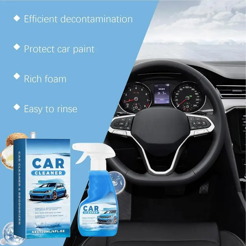 

Car Interior Stain Removal Cleaner 120 Ml Household Cleaners Stain Removal Powerful Leather Clean Remover Spray Car Wash For