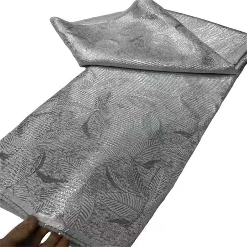 

White African Lace African Brocade Lace Fabric French 2025 Red New Nigerian Gilded Jacquard Fabric For Women Evening Dresses