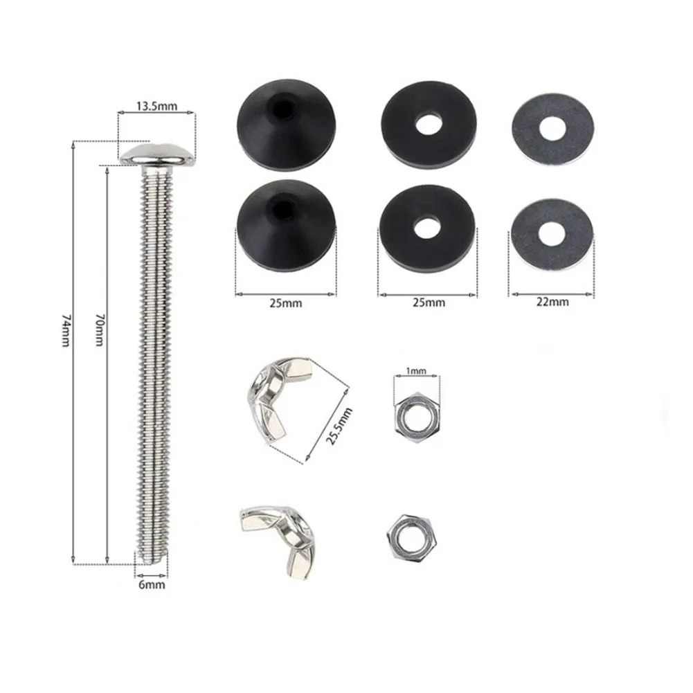 For Bathroom Repair Toilet Tank Screws Bathroom Seal Rings 304 Stainless Steel Moisture Resistant Fit Washers For