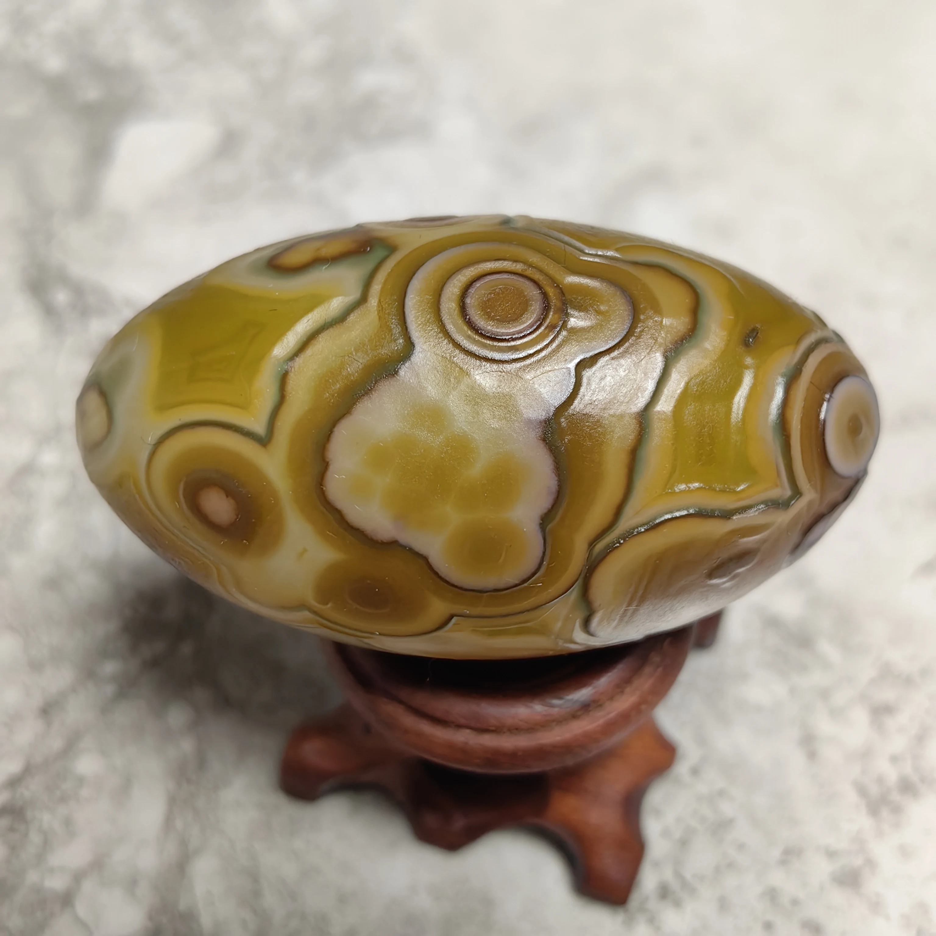 

Pure Natural Divine Eye Agate Wishing Agate Rough Stone Beads Natural Minerals Jewelry DIY Decoration Gemstons Home Decor