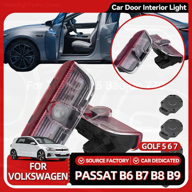 

Для VW VOLKSWAGEN 2026 Новый новый 2 шт. Для VW Passat B6 B7 B8 B9 Touareg Golf 5 6 7 Jetta MK6 MK7 GTI R светодиодный проектор двери автомобиля Welco