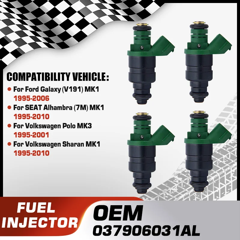 

Car Fuel Injectors For Ford Galaxy V191 MK1 SEAT Alhambra 7M MK1 Volkswagen Polo MK3 1.6L L4 Volkswagen Sharan 7M MK1 2.0L L4