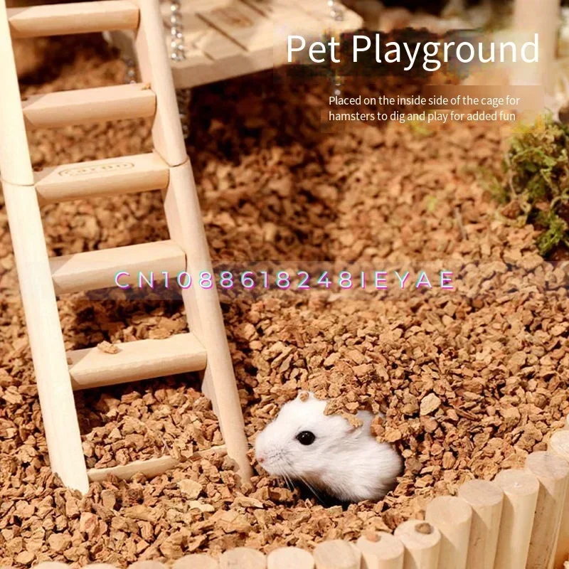 オークコルクペレットハムスター寝具ダストフリーハムスターパッド小動物ケージ造園用品ラットアクセサリー