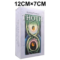 Small Crowley Thoth Divination Tarot Deck with Guide Book 78 Tarot Deck Telling Game for Beginners and Experts